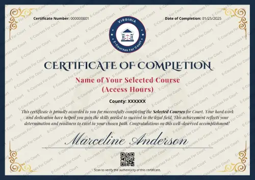 Sample Certificate